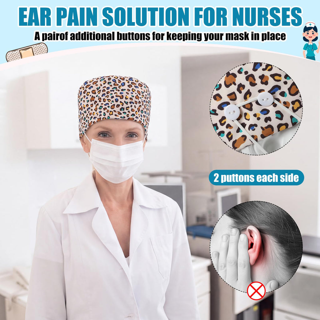 4 Pcs Nurse Scrub Caps J685