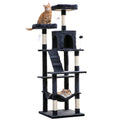 70.1-Inch Multi-Level Plush Cat Tree with Hammock P3345