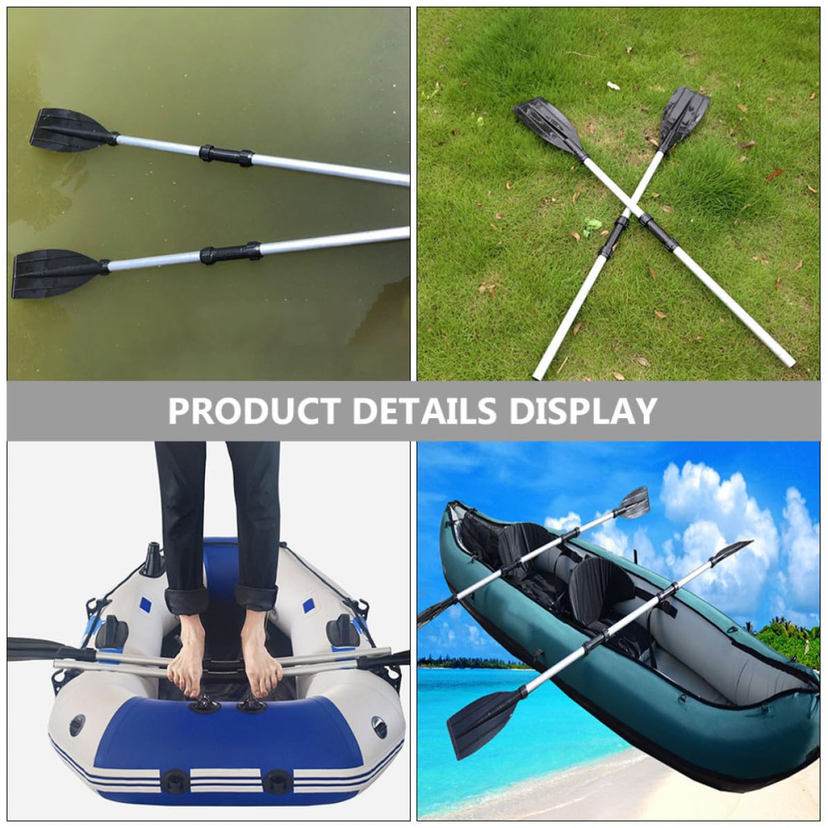 2pcs Adjustable Aluminum Alloy Kayak Paddle Set A76860