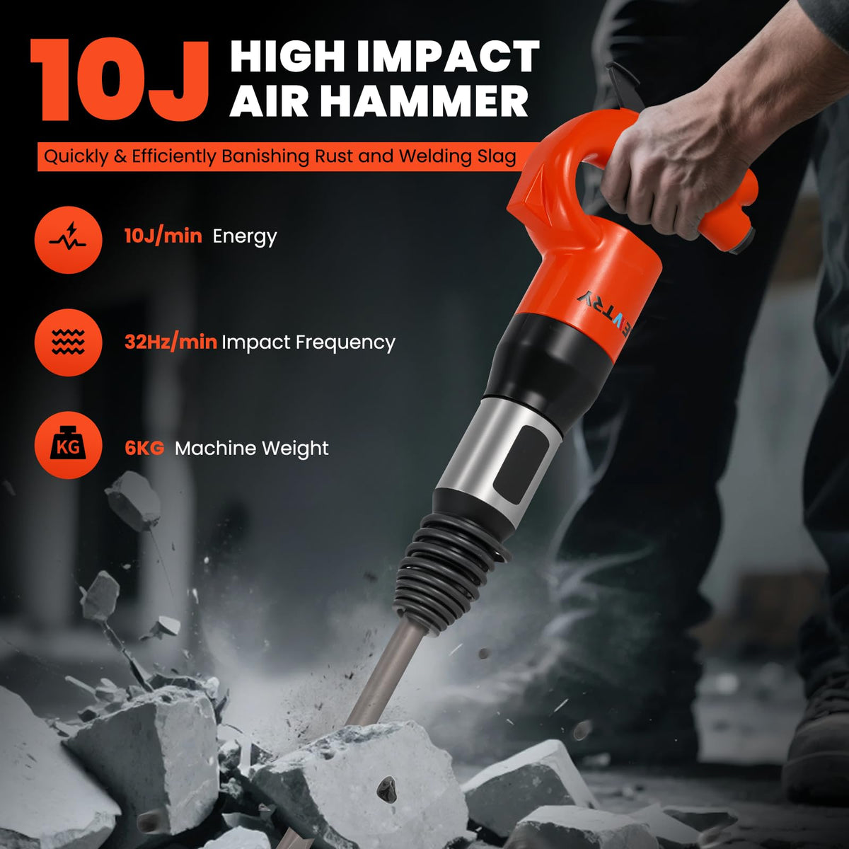 Air Chisel Hammer Pneumatic Shovel with Chisel Bit E10797