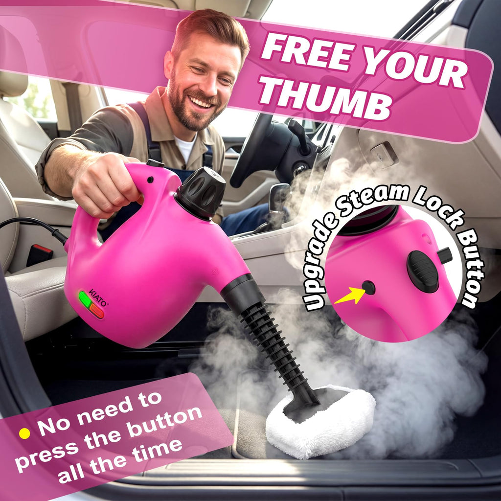 Pink Handheld Steam Cleaner I55736