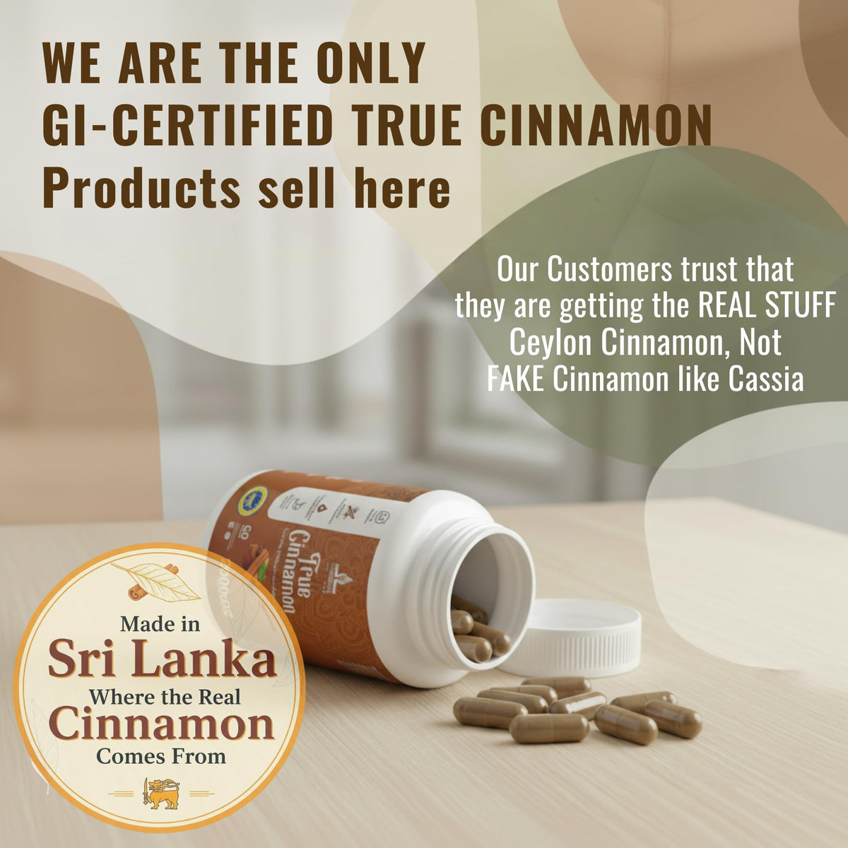 Pure Ceylon Cinnamon Capsules, 2,000mg, Non-GMO, Gluten-Free J87914