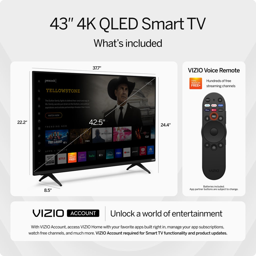 43-inch 4K QLED HDR Smart TV U1130