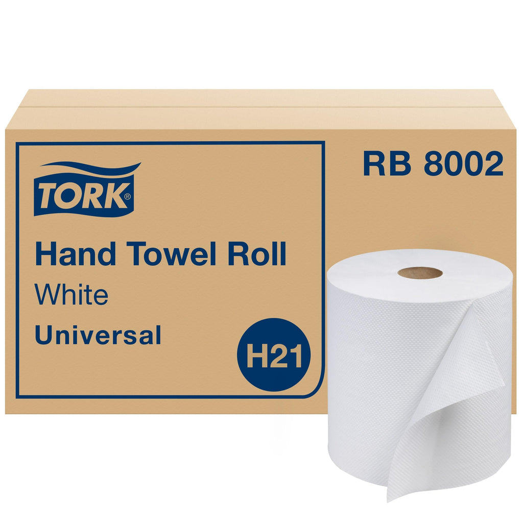 White Hand Towel Roll, 6 Rolls E107553