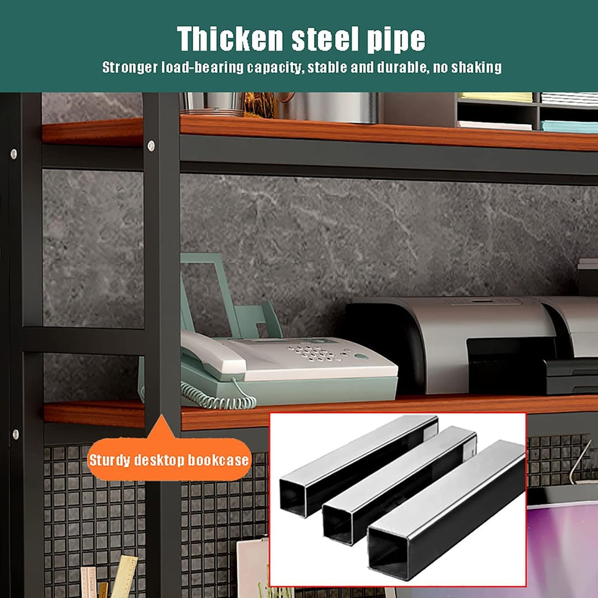 3-Tier Wood Desktop Bookshelf D345580