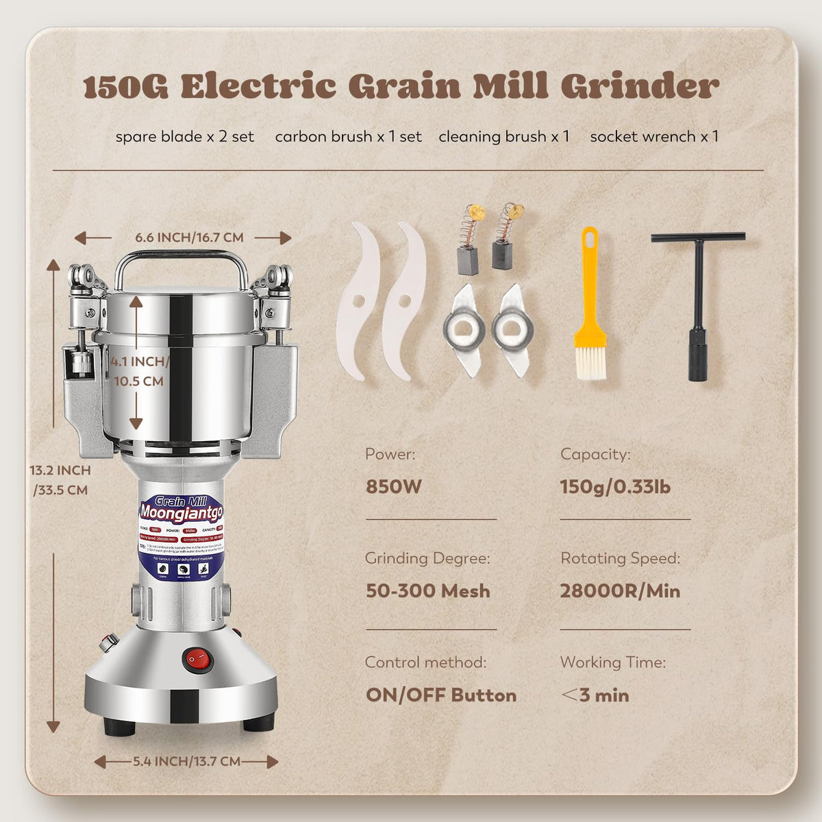 Electric Grain Mill Grinder 150g O779