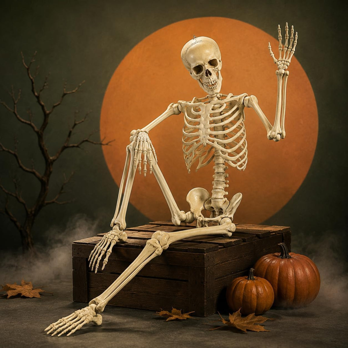 Life Size Posable Skeleton Prop Decoration L5896