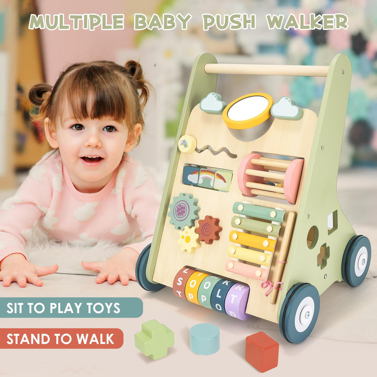 Wooden Baby Push Walker S463316