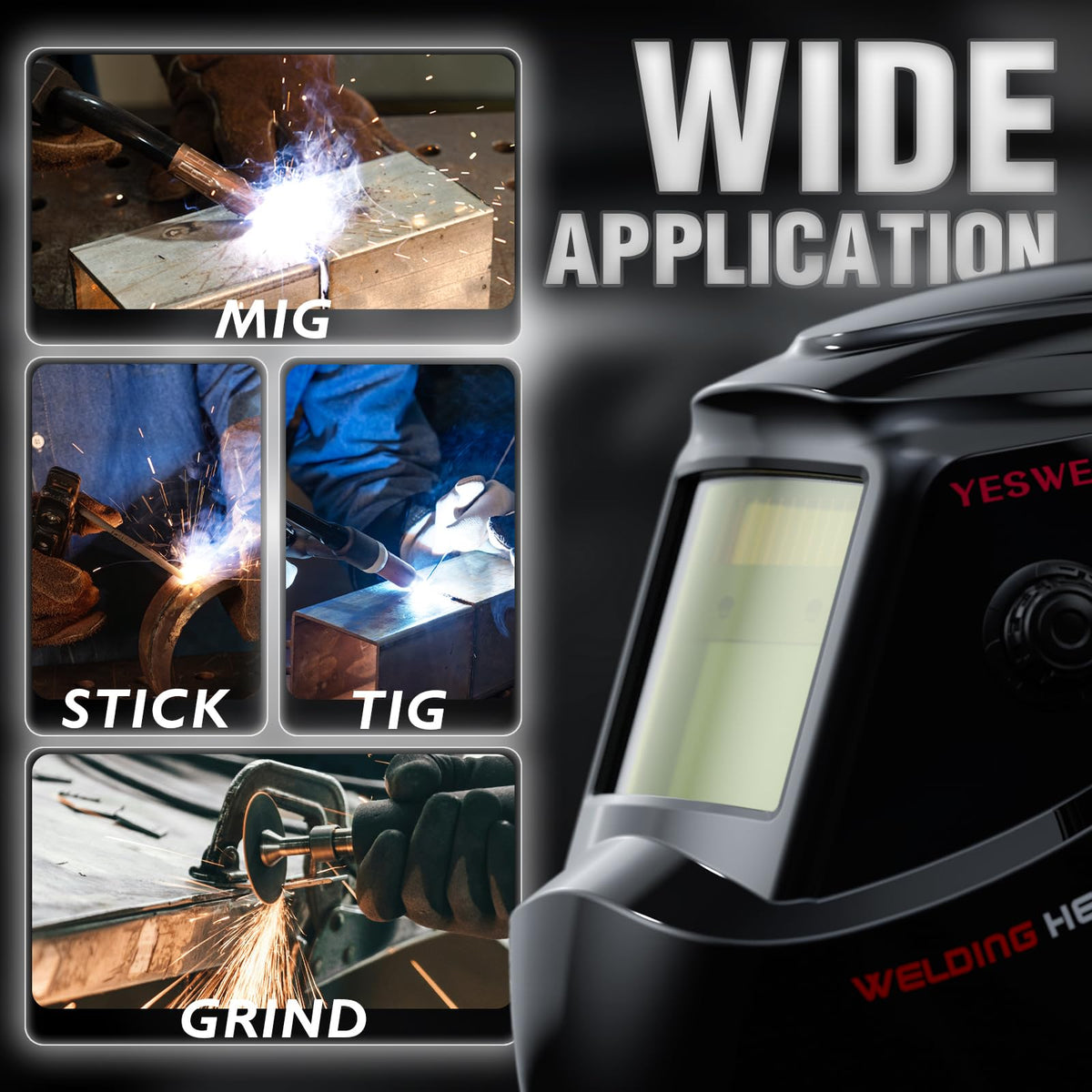 Auto Darkening Welding Helmet True Color H518997