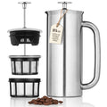 18oz Brushed Stainless Steel French Press N621