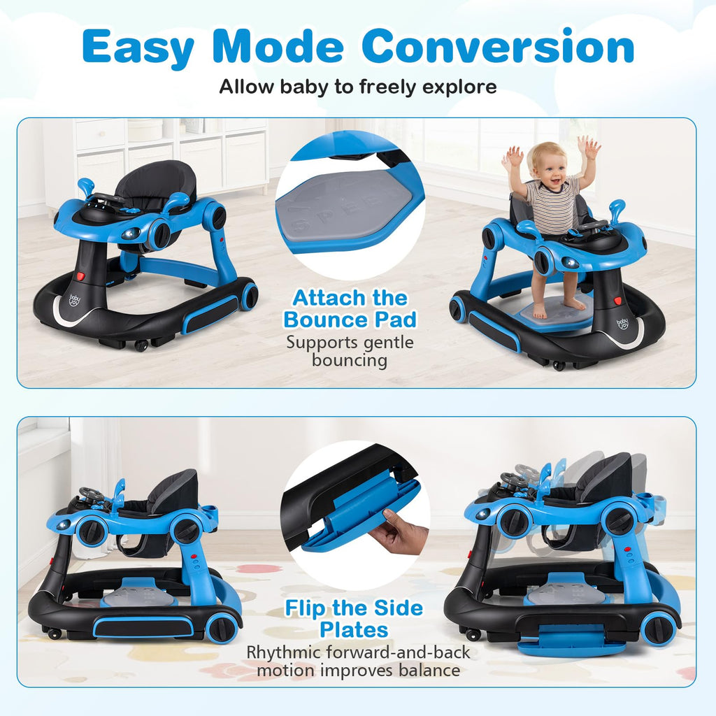 Foldable Adjustable Baby Walker with Wheels D601