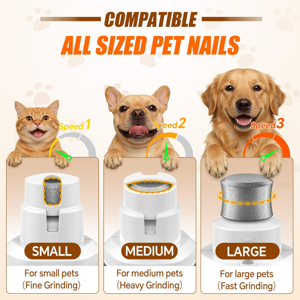 Electric 3 Speeds Dog Nail Grinder with Lights F611665