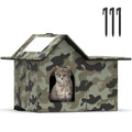 Weatherproof Collapsible Outdoor Cat House with Door and Soft Mat O871