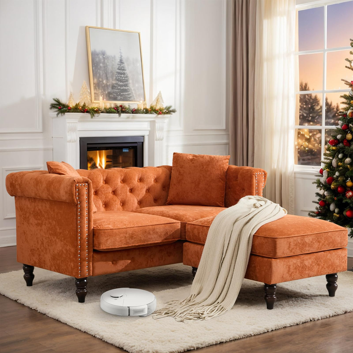 62" Velvet Sofa J5706