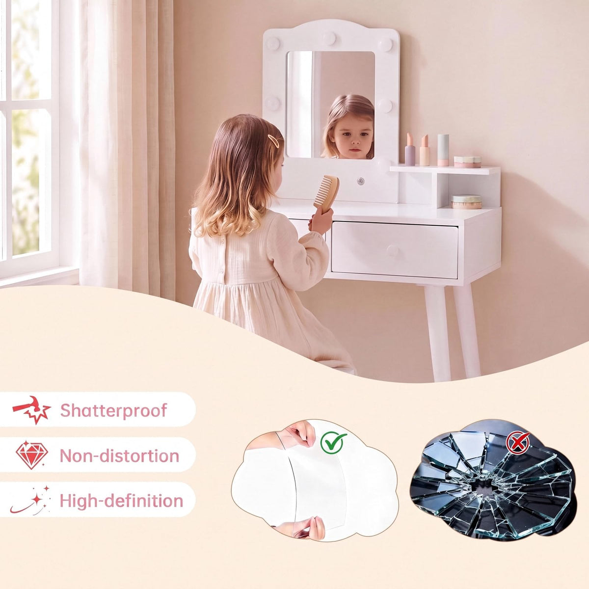 Kids Vanity and Chair Set Y247
