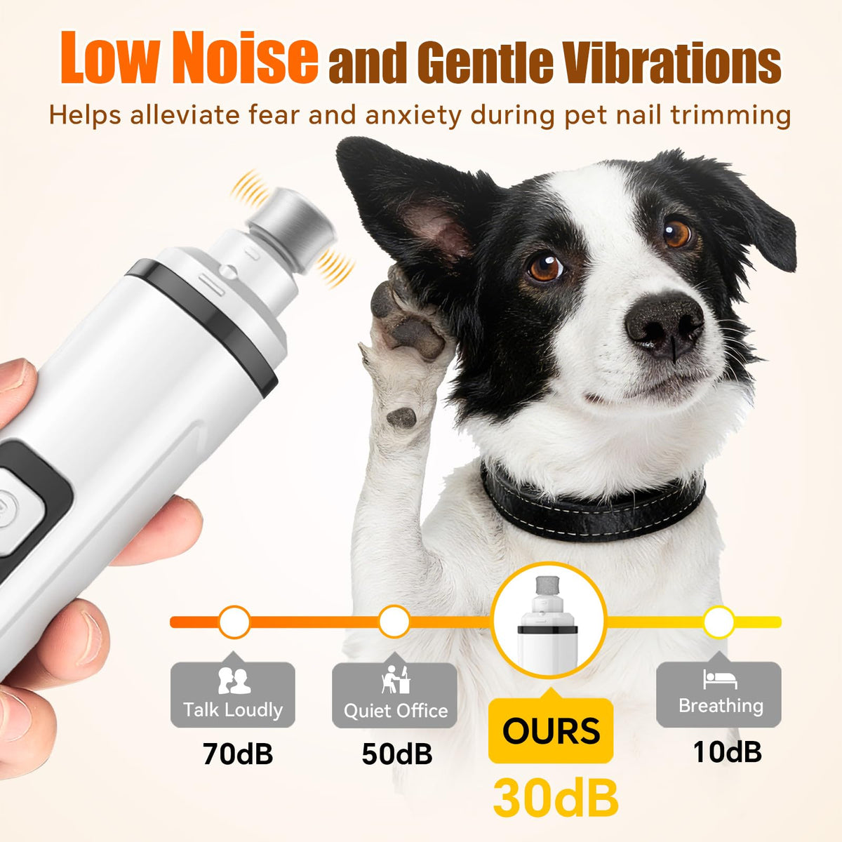 Electric 3 Speeds Dog Nail Grinder with Lights F611665