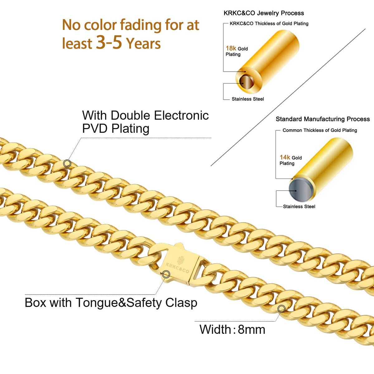 Gold Chain Necklace K91001