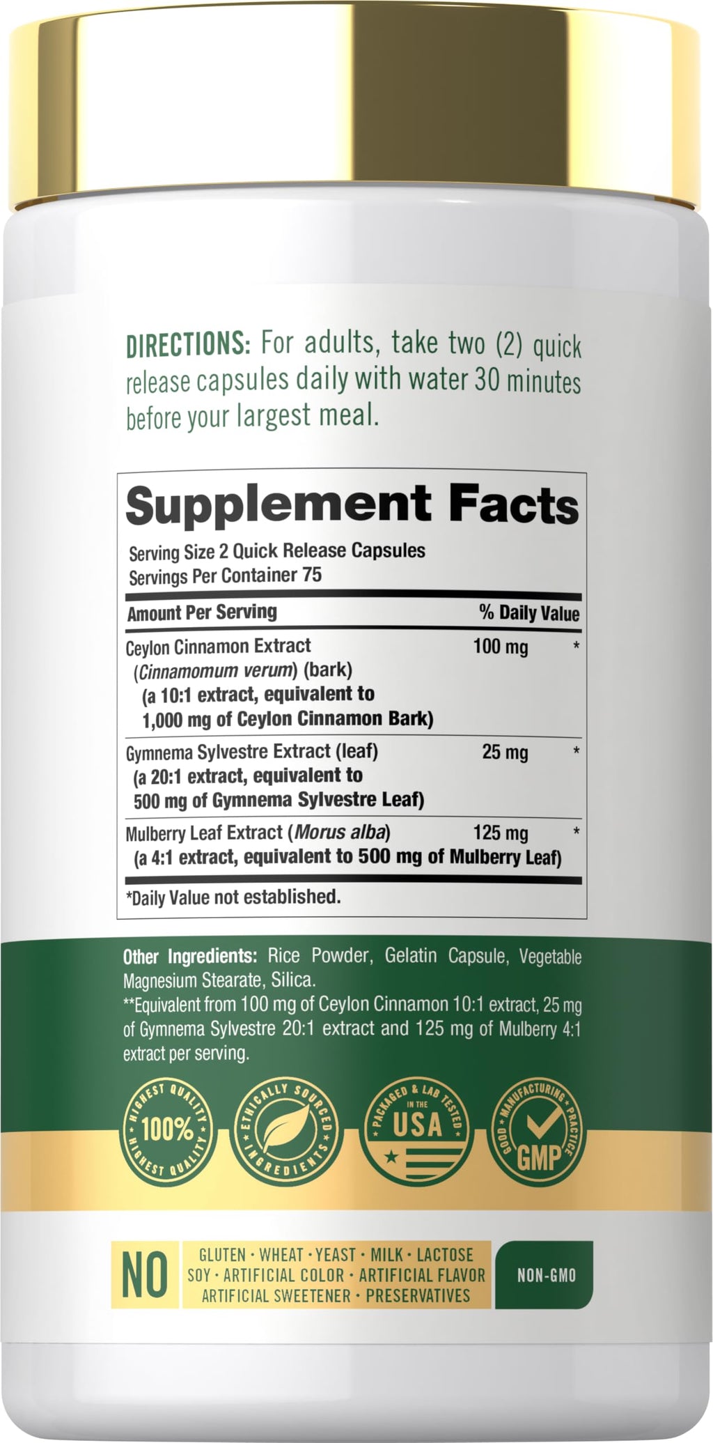 Cinnamon Complex with Gymnema and Mulberry 150 Capsules L9140
