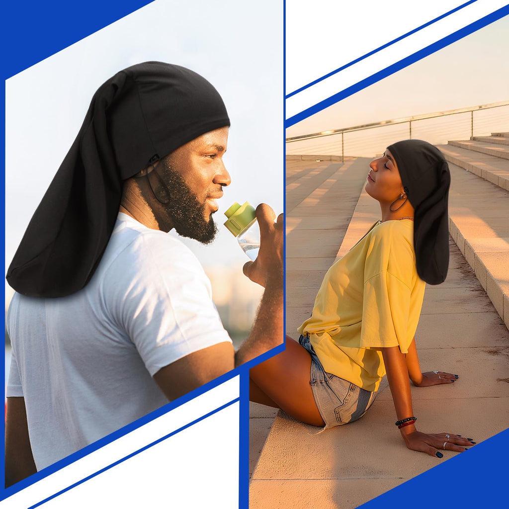 2 Pcs Dreadlock Sleep Cap I690