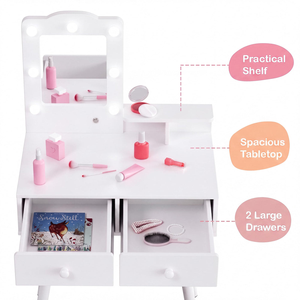 Kids Vanity and Chair Set Y247