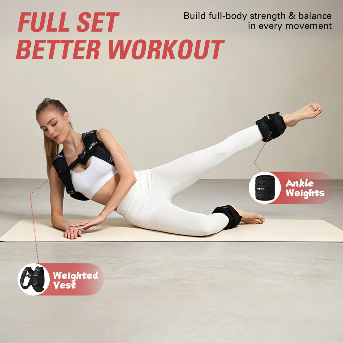 Ankle Weights Adjustable 10lb Q33782