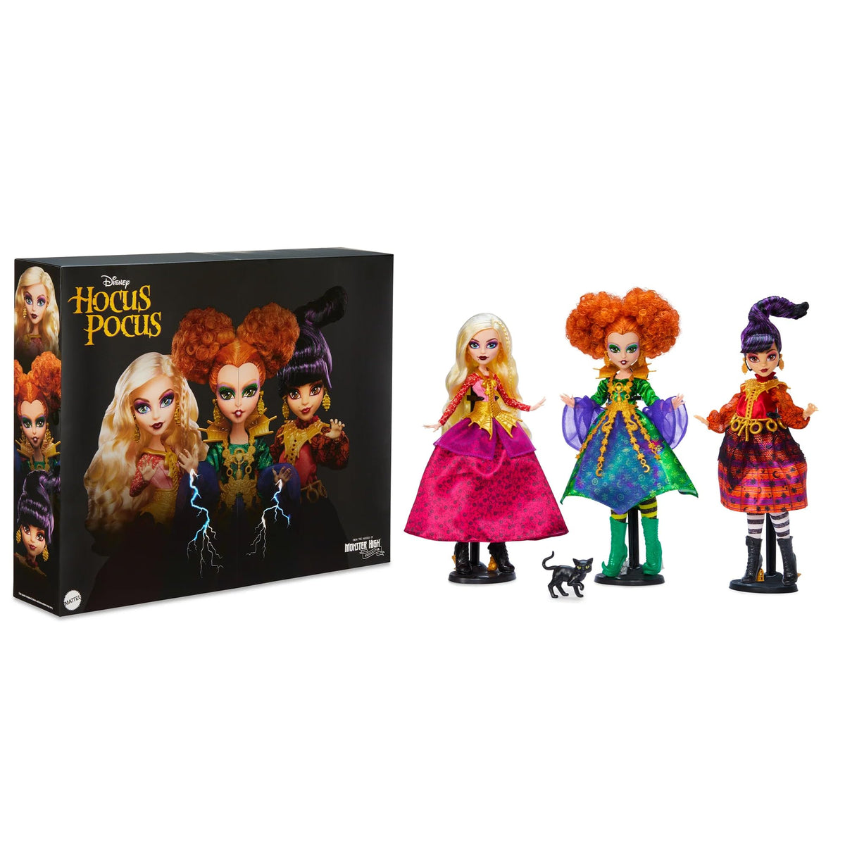 Dolls Set with Articulated Figures, Witchy Dresses, and Accessories V572426