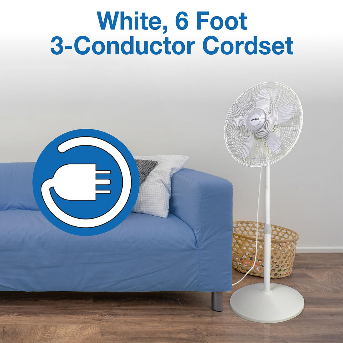 18-Inch 3-Speed Oscillating Pedestal Fan B79306