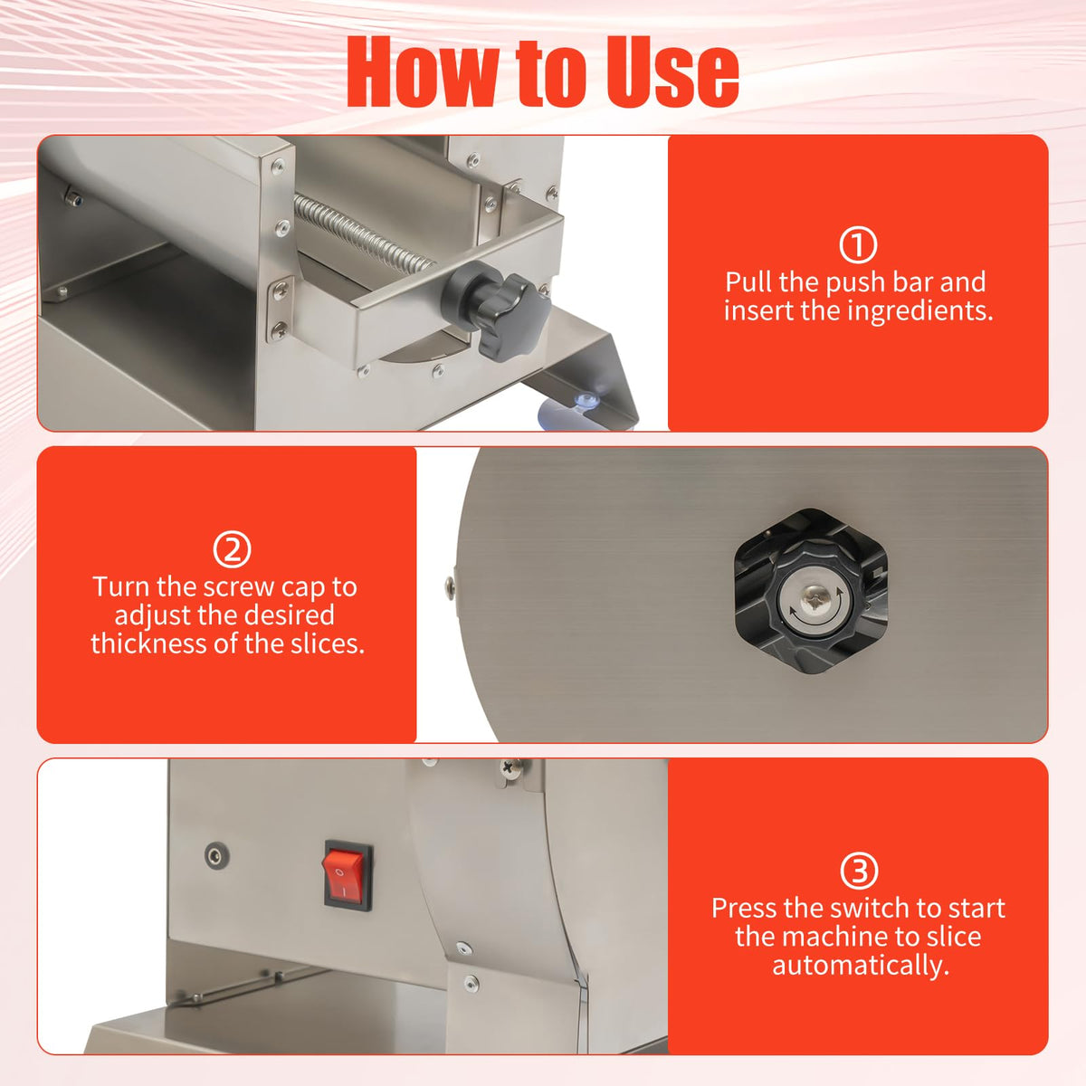 Electric Vegetable Slicer 2 IN 1 0-12mm Thickness Adjustable T2144