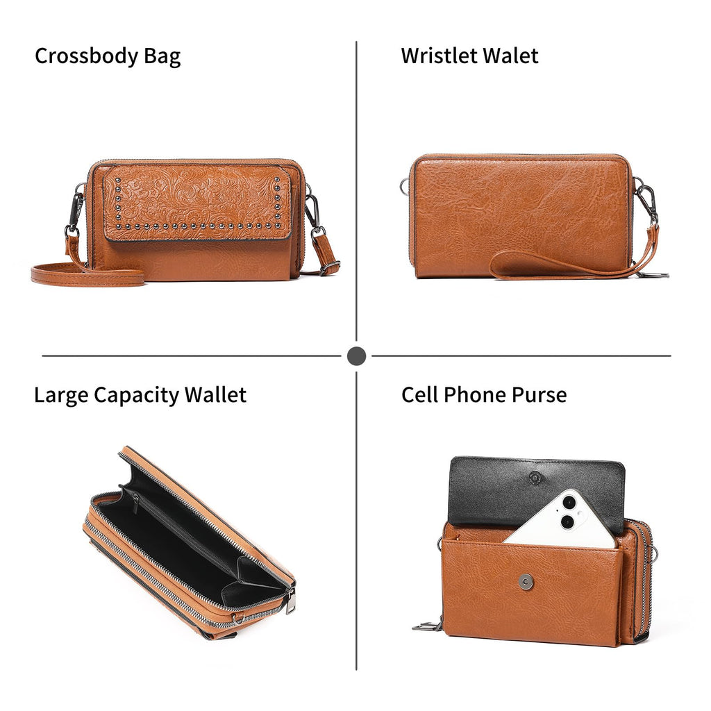 Women's Mini PU Leather Crossbody Phone Bag O494