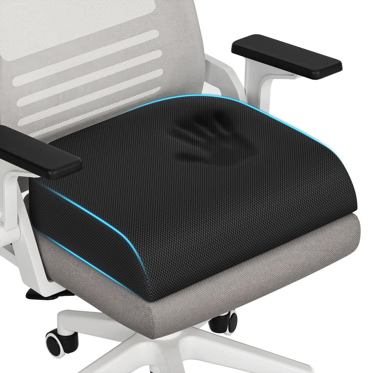 Memory Foam Seat Cushion 3-Inch Black F4659