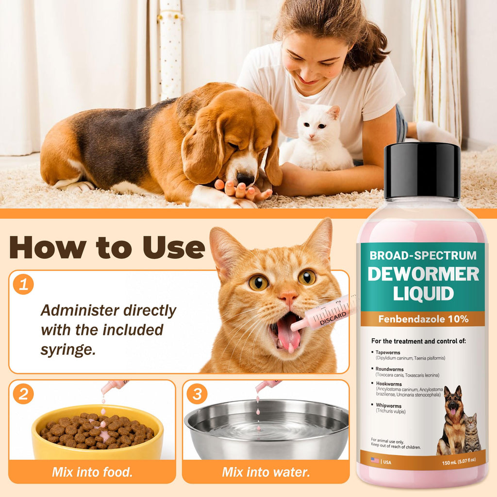 Fenbendazole Liquid 10% Dewormer 150ml A293