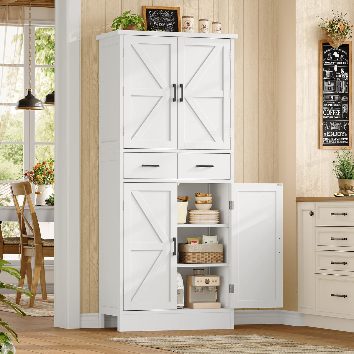 Pantry Cabinet with Barn Doors Y3231
