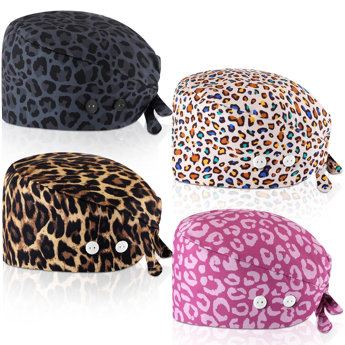 4 Pcs Nurse Scrub Caps J685
