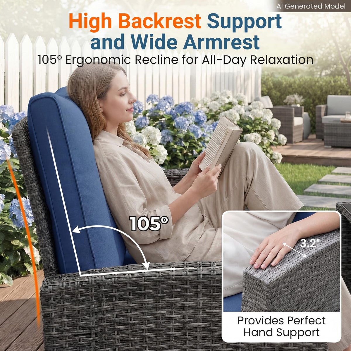 4 Piece Outdoor Wicker Patio Furniture Set O394