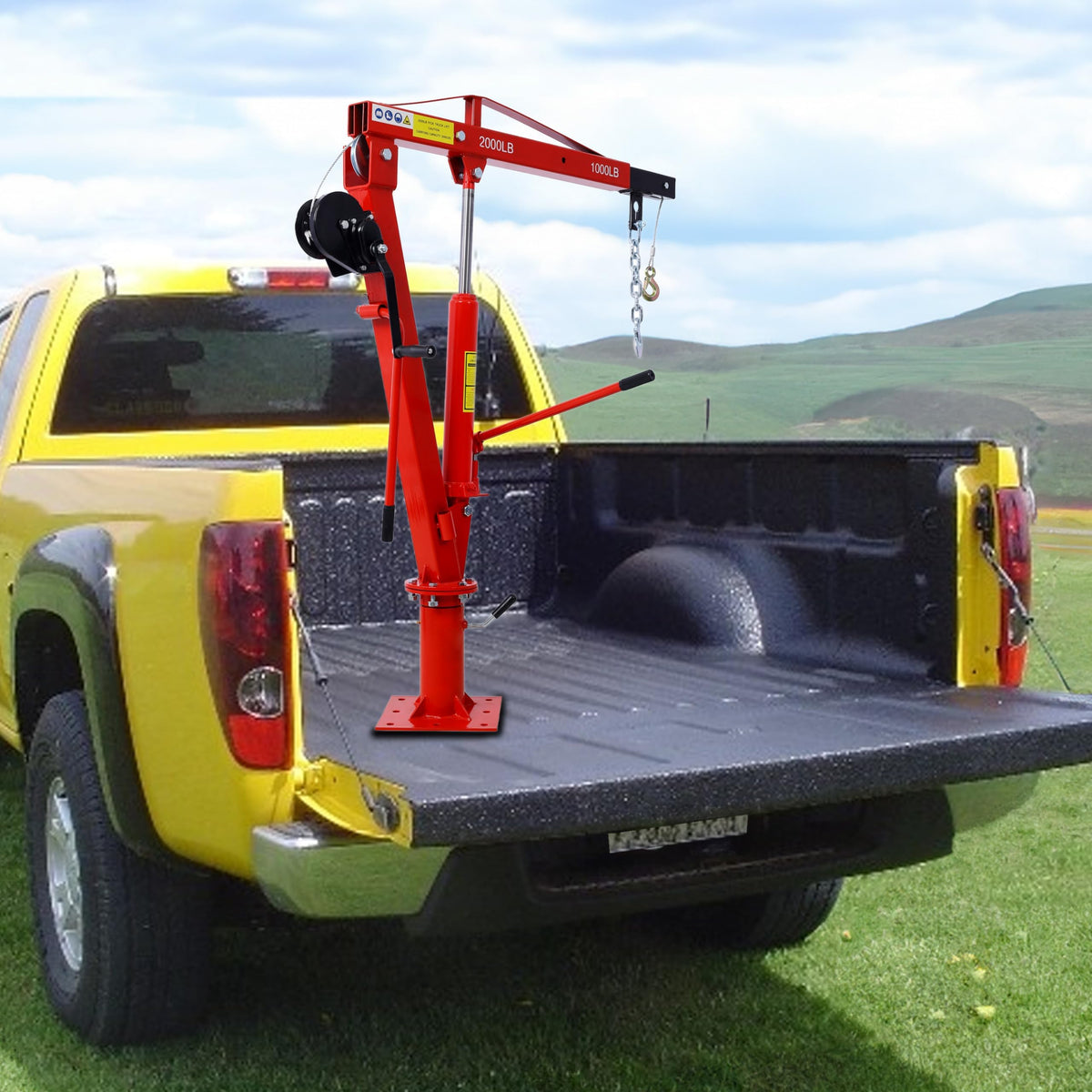 2000 lbs Hydraulic Truck Bed Jib Crane Y245