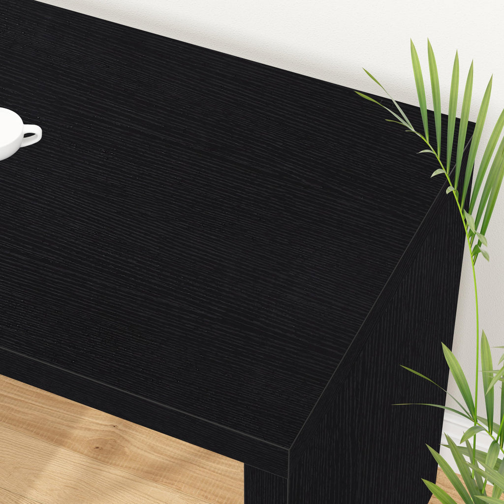 Black L Shaped Wood Computer Desk with Storage V6956