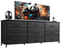 Black 9 Drawer Wood Dresser TV Stand V485485