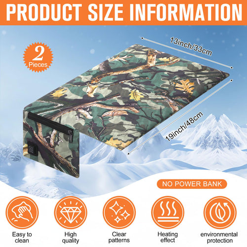 2 Pcs Heated Hunting Seat Cushion Pad S75056