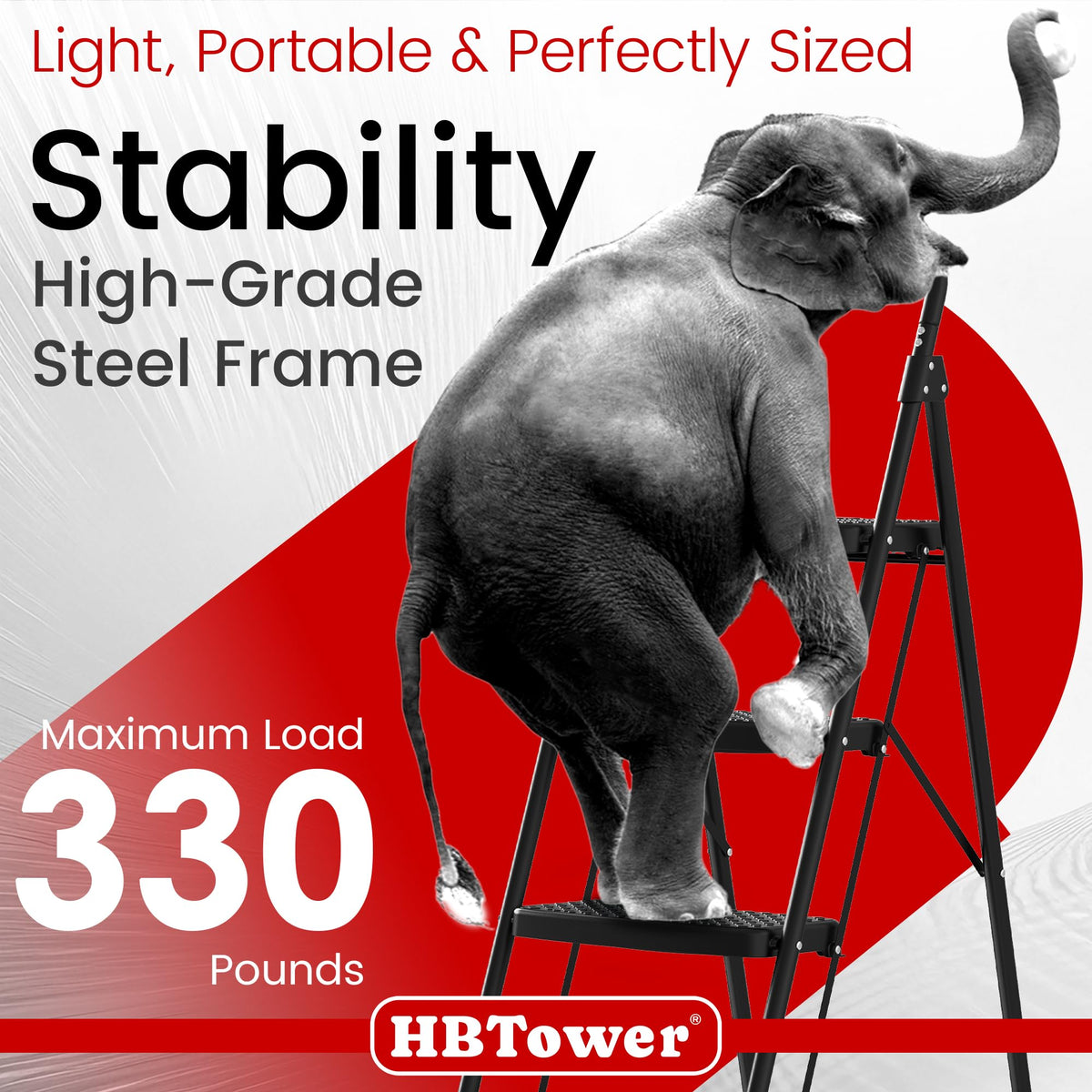 4 Step Ladder Foldable with Wide Anti-Slip Pedal I7424