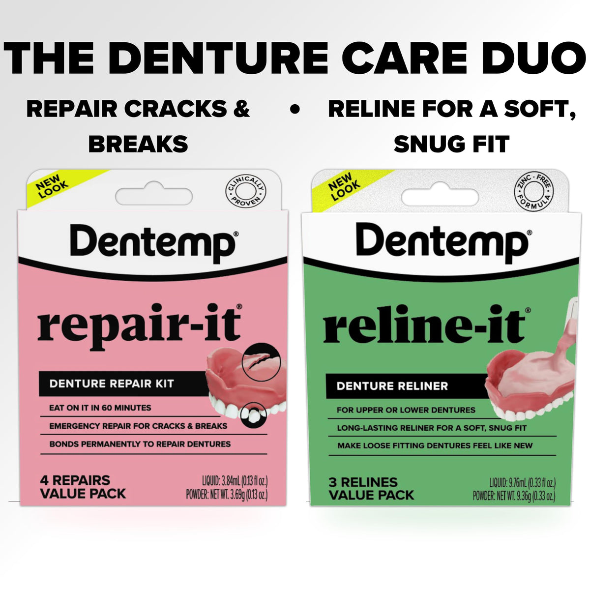 Denture Repair Kit & Denture Reliner I875
