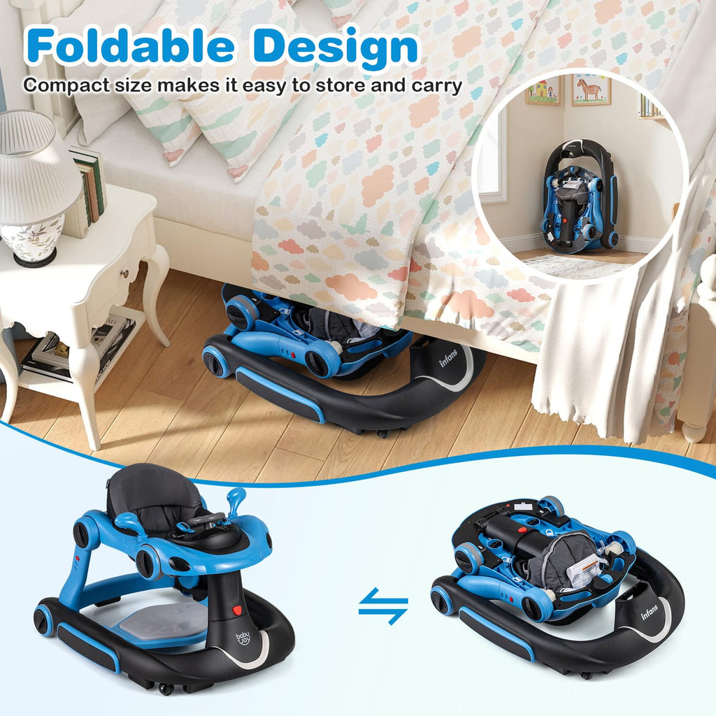 Foldable Adjustable Baby Walker with Wheels D601