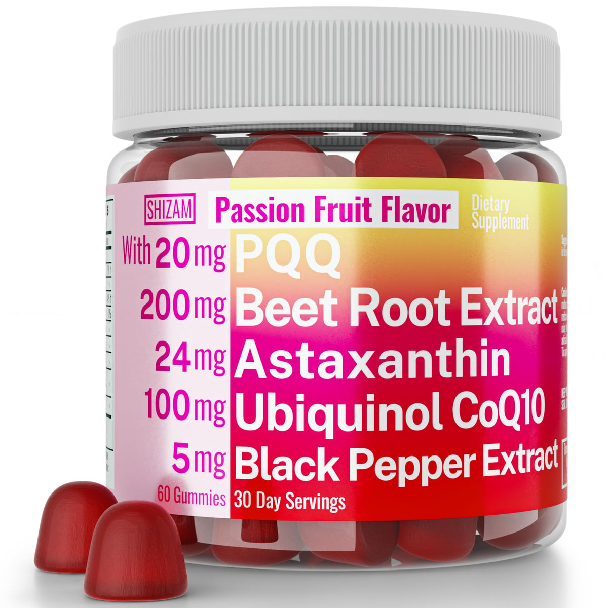 Ubiquinol CoQ10 PQQ Astaxanthin Beets Gummies M275807
