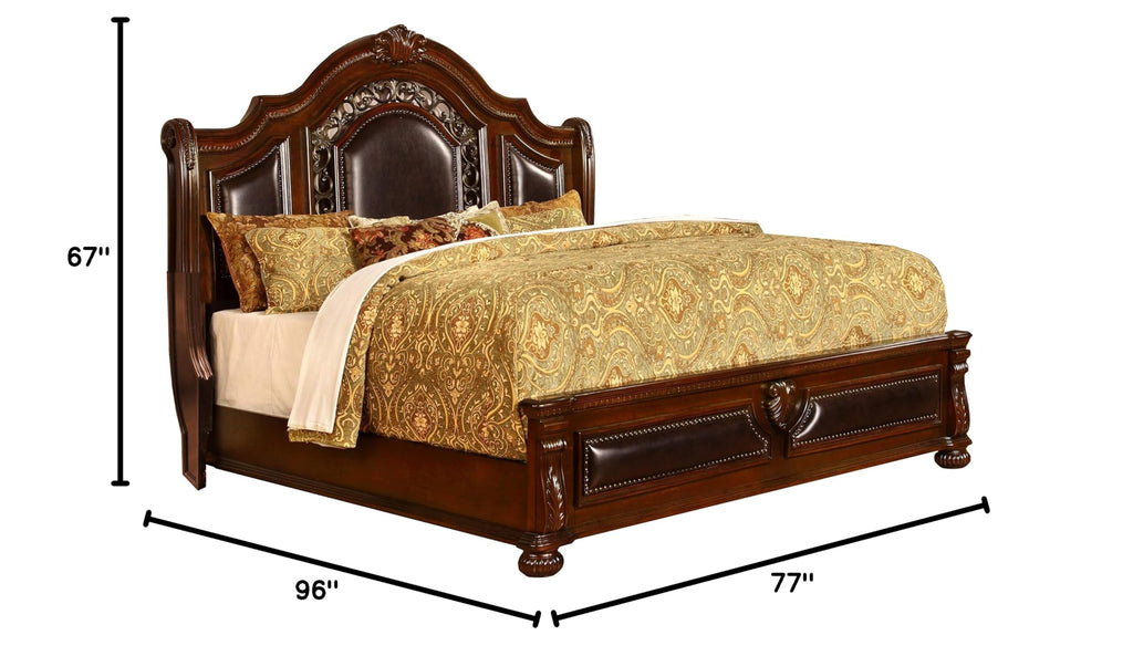 Cherry California King Wood Bed Frame P276