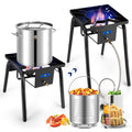 Stainless Steel 40QT Seafood Boil Pot with Basket O9364