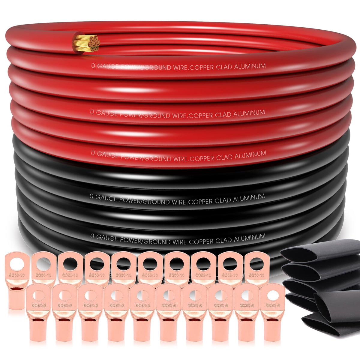 1/0 Gauge Battery Cable with Lugs X276