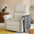 Fabric Light Gray Swivel Rocker Recliner Chair F5110