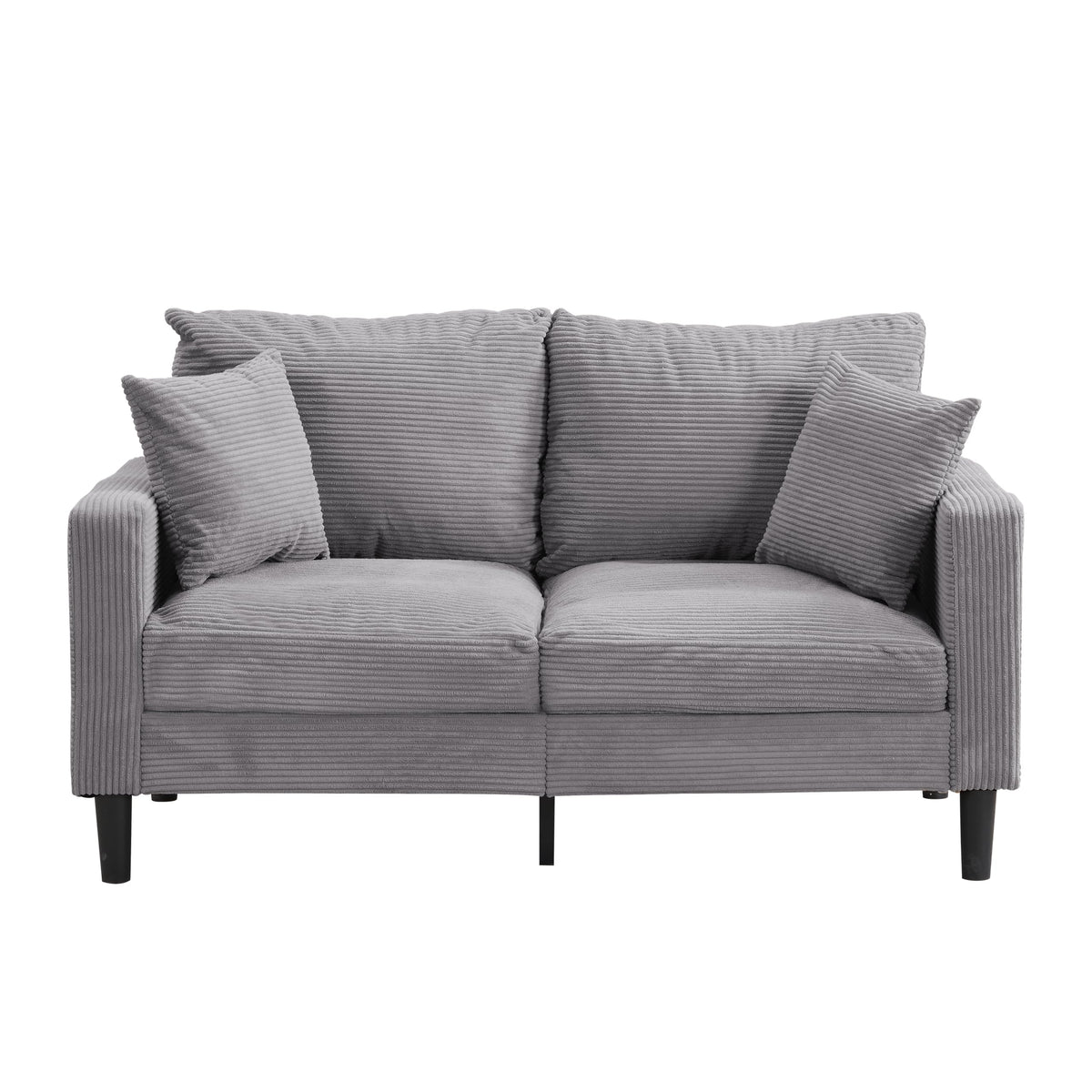 Light Gray Upholstered 2 Seat Loveseat Sofa D686365