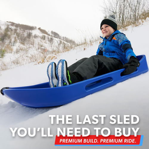 2 Person Snow Sled with Pull Strap and Padded Seat W508743