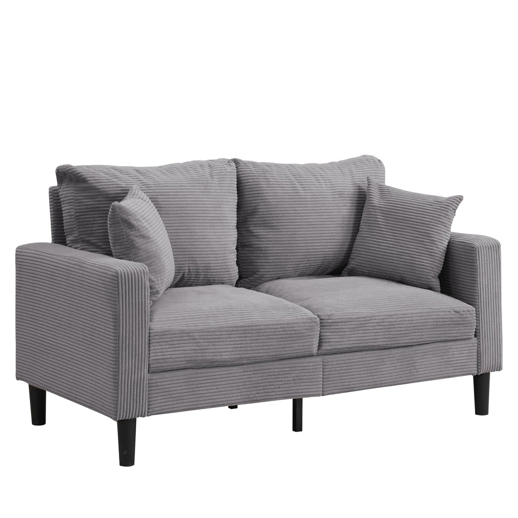 Light Gray Upholstered 2 Seat Loveseat Sofa D686365