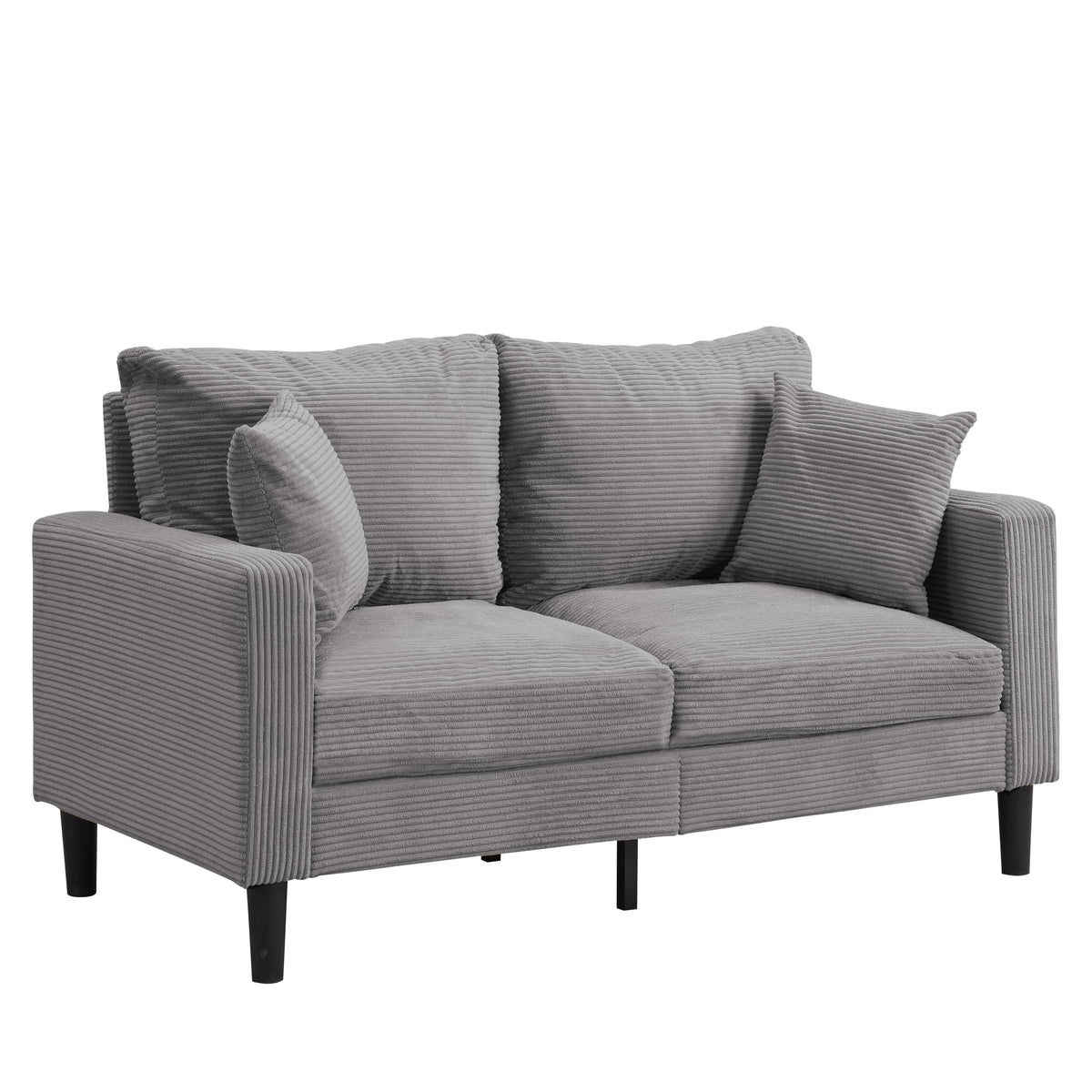 Light Gray Upholstered 2 Seat Loveseat Sofa D686365